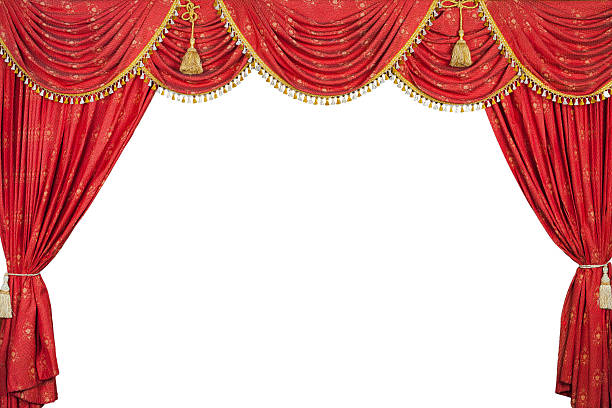 istock Large Red theater curtain 481291298