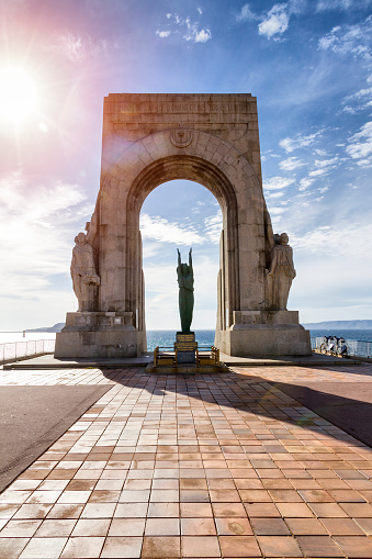 War memorial for the heroes of the oriental and foreign countries army, located at the corniche - Marseilles (France) 