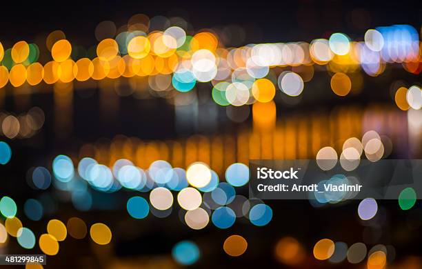 Сity Lights Background Stock Photo - Download Image Now - Abstract, Backgrounds, Beauty In Nature