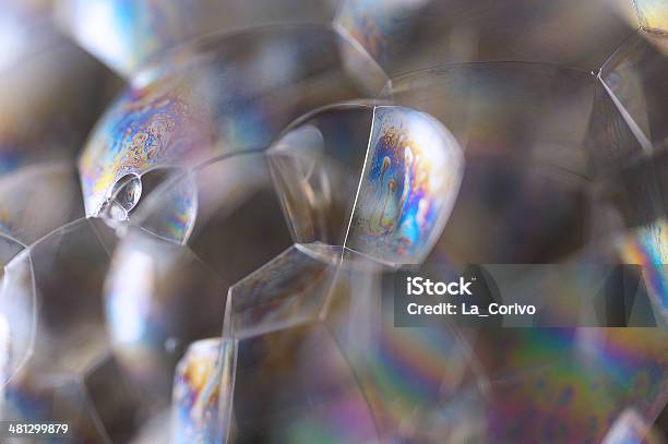 Macro Of The Surface Bubble Soap Stock Photo - Download Image Now - Backgrounds, Blister, Blue