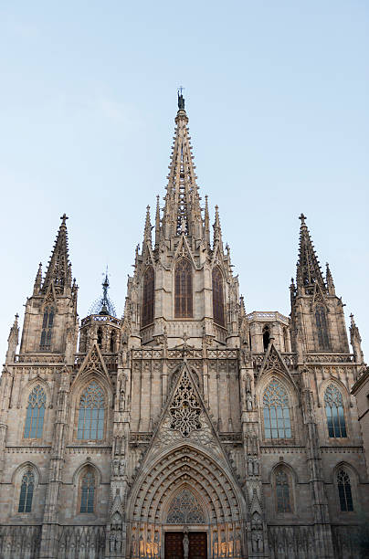 istock Main facade of Barcelona gothic Cathedral 481307469