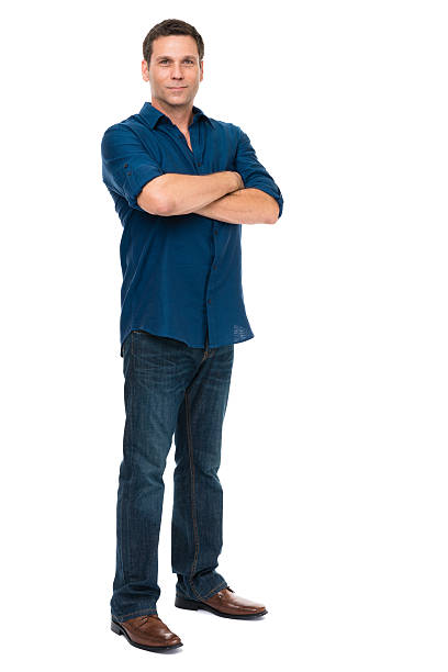 istock Thirtyish Casual Man on White 481307656