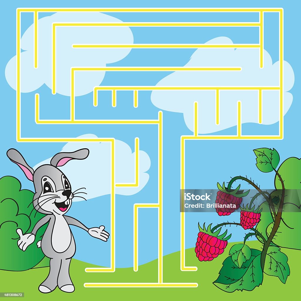 Children's puzzle - maze Children's puzzle - simple maze - bright vector illustration 2015 stock vector