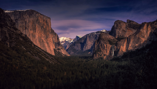 Panoramic view of Yosemite Valley, California