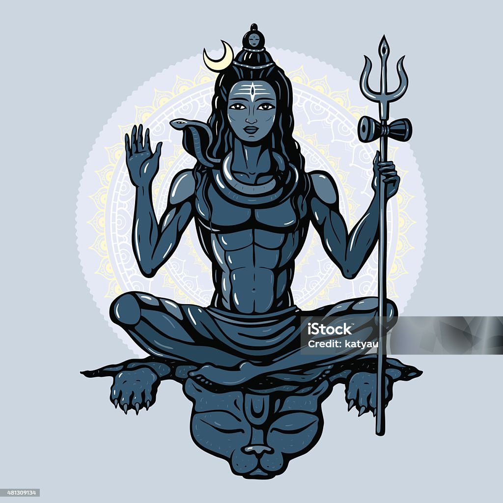 Hindu God Shiva Stock Illustration - Download Image Now - Guru ...