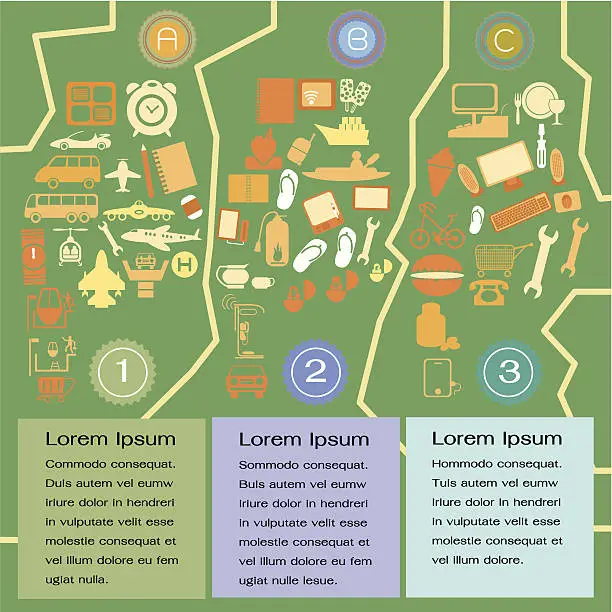 Vector illustration of Computer Infographics