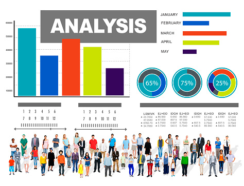 Successful business graph chart on isolated white background. 3d illustration