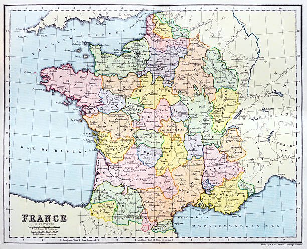 istock Antique map of France 481309999