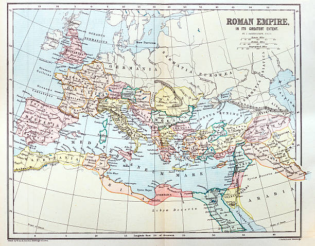 istock Antique map of Roman Empire 481310225