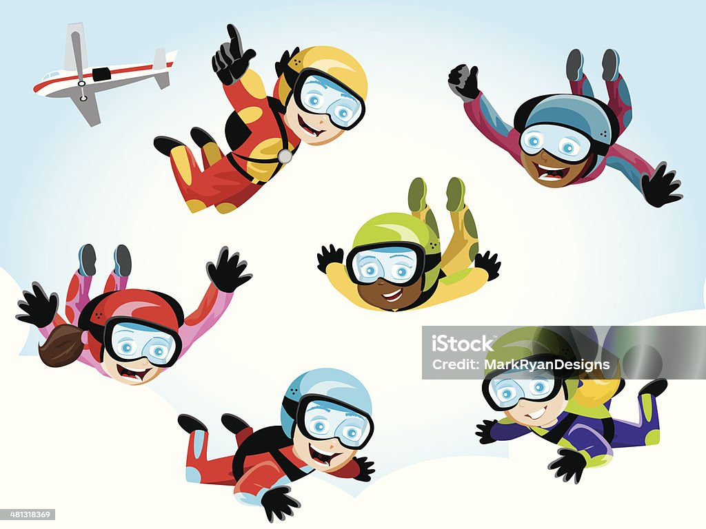 Skydivers Click here to see other images in this series:  Skydiving stock vector