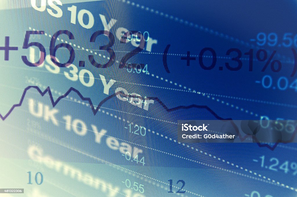 Nahaufnahme computer-Bildschirm mit trading-Fenster. - Lizenzfrei Anleihe Stock-Foto