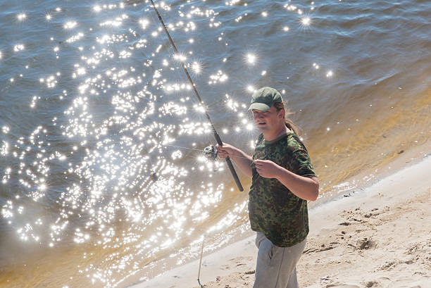 istock The fisherman catches fish 481324856