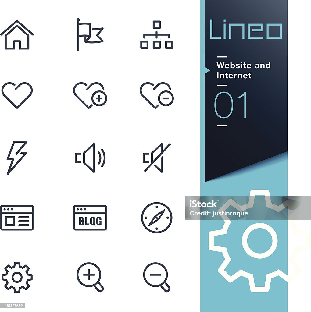 Lineo - Website and Internet outline icons Vector illustration, Each icon is easy to colorize and can be used at any size.  Icon Symbol stock vector