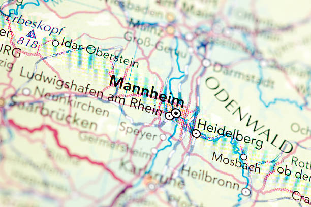 Mannheim Germany Map of Mannheim Germany mannheim stock pictures, royalty-free photos & images