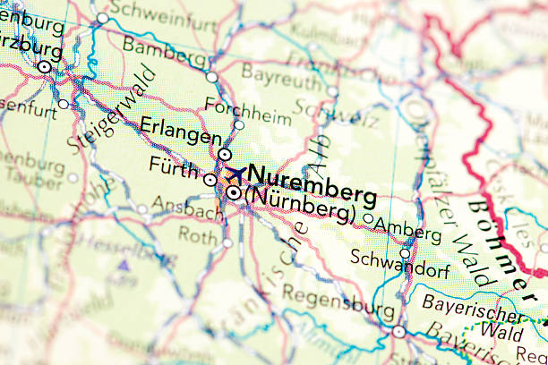 Nurnberg, Nuremberg Map of Nurnberg, Nuremberg fuerth stock pictures, royalty-free photos & images