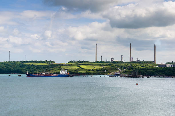 istock Industrial Harbour with a Tanker Moored to a Jetty 481328898