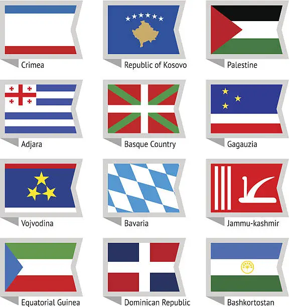 Vector illustration of Flags of world-18