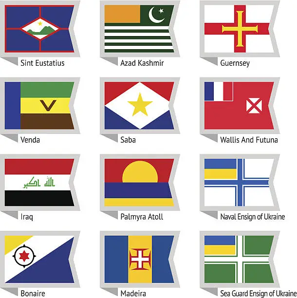 Vector illustration of Flags of world-17