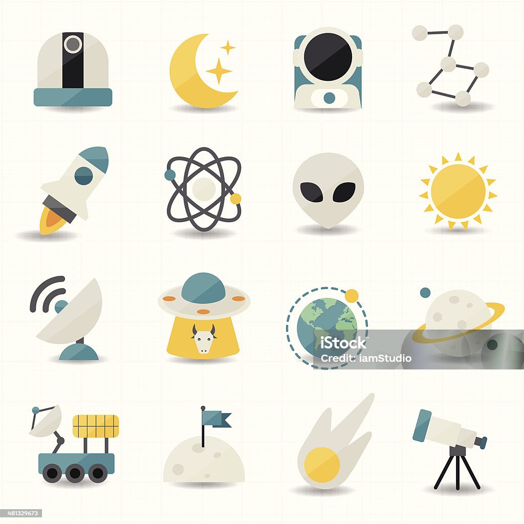 Universe and Space icons Star - Space stock vector