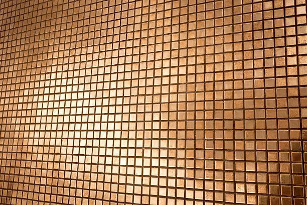 istock Golden mosaic wall background 481330242