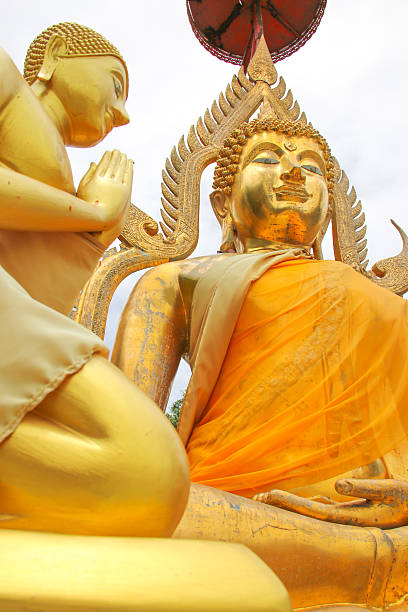 istock gold Buddha be enshrined 481330540