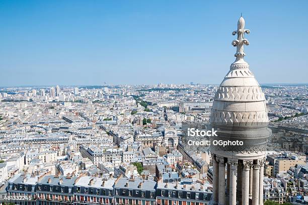 パリからの素晴らしい眺めをもつ神聖な中心のバシリカ - イルドフランスのストックフォトや画像を多数ご用意 - イルドフランス, エッフェル塔, カトリック