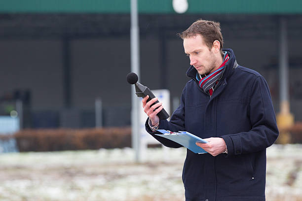 istock Sound pollution, man near industry 481333423