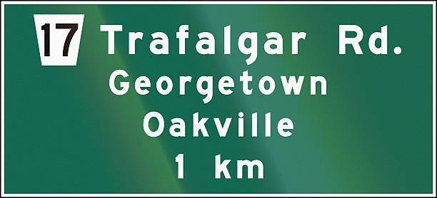 istock Guide road sign in Ontario - Canada 481333496