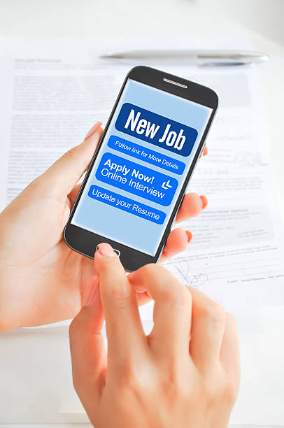 istock Apply for a job via smartphone or mobile device 481335136