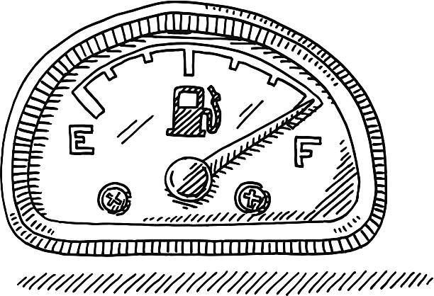 자동차모드 연료계 전체 그림이요 - gas gauge full empty stock illustrations