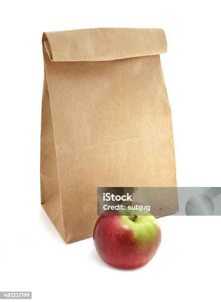 Lunchbox Stockfoto und mehr Bilder von Apfel - Apfel, Braun, Fotografie