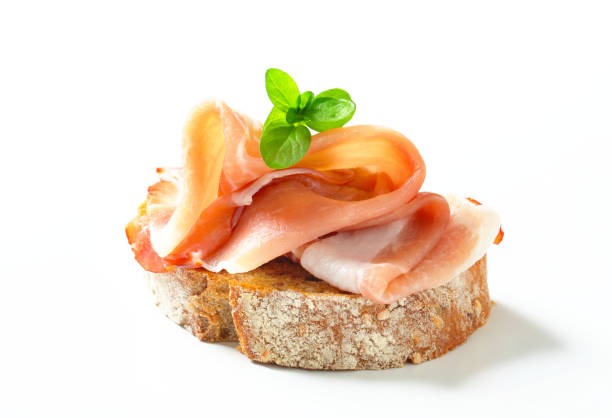 pan con prosciutto - spanish cuisine fotografías e imágenes de stock