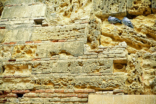 Detail of the enormous wall surround the Mesquita/mosque in Cordoba...