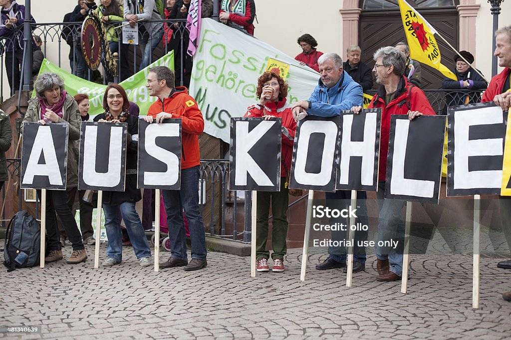 Energiewende retten.  Demostración de Wiesbaden, Alemania - Foto de stock de Alemania libre de derechos