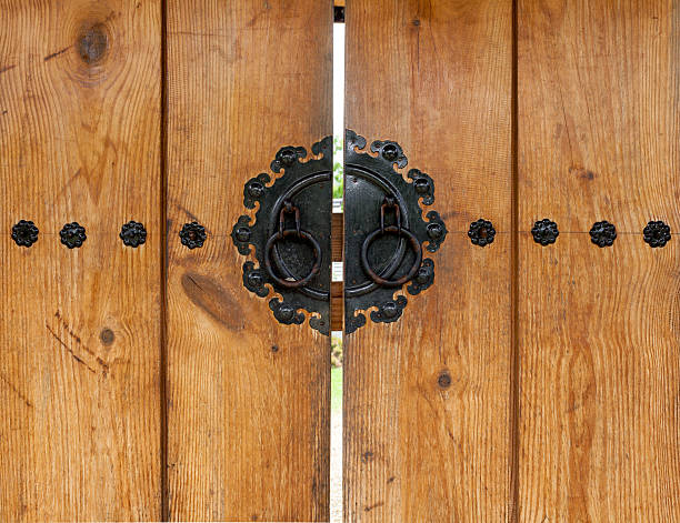 istock Wooden door Korean design background 481349272