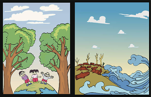 Environmental Cartoon Hand Draw Stock Illustration - Download Image Now - Child, Damaged, Deforestation - iStock Environmental Cartoon Hand Draw Stock Illustration - Download Image Now - Child, Damaged, Deforestation - iStock
