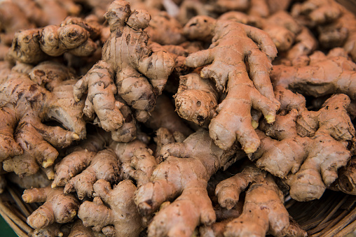 Fresh Ginger Root for sale in an Indian Market