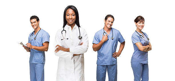 istock Female doctor standing with her staff 481351820