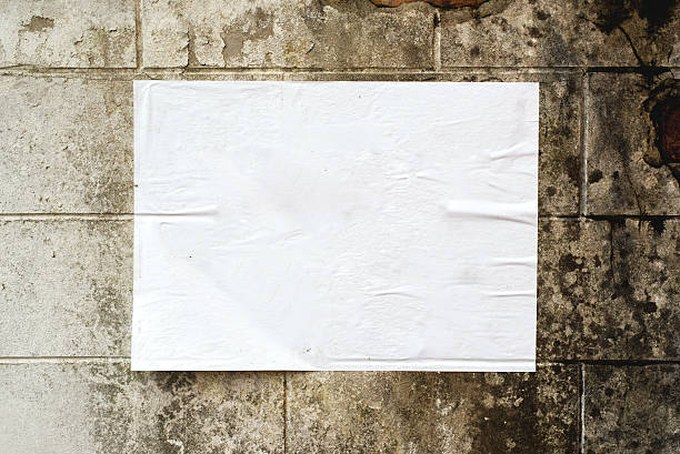 istock Blank white poster on grunge wall 481352359