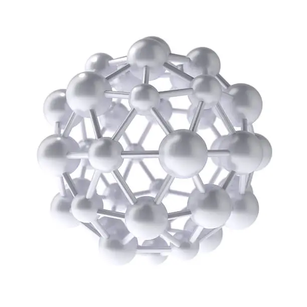 Abstract molecule structure - 3d rendered image isolated on white background