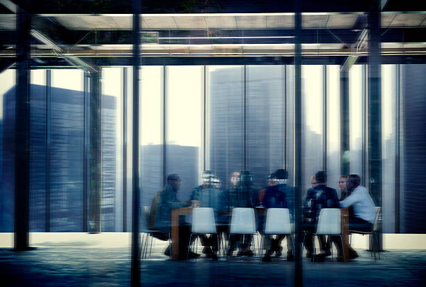 istock Silhouette Business People Conference Cityscape Concept 481354318