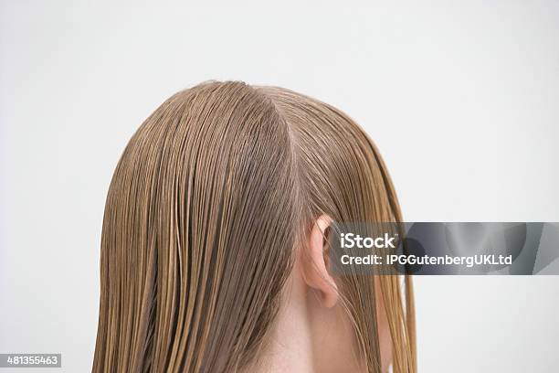 Customer With Parted Wet Hair Stock Photo - Download Image Now - Adult, Blond Hair, Close-up