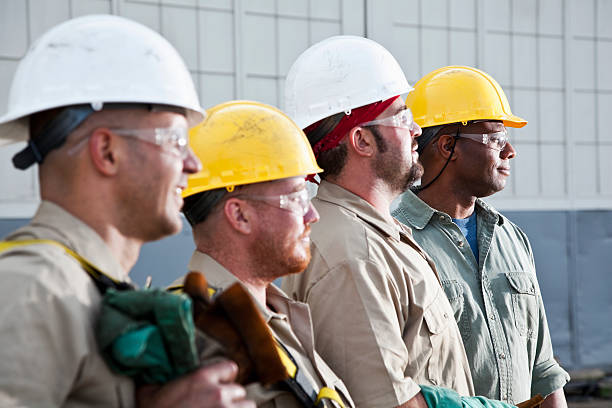 equipe de trabalhadores de construção - sc0555 imagens e fotografias de stock