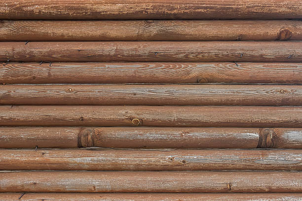 istock old wooden wall made of logs 481357495