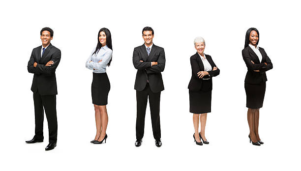 Business people with their arms folded
