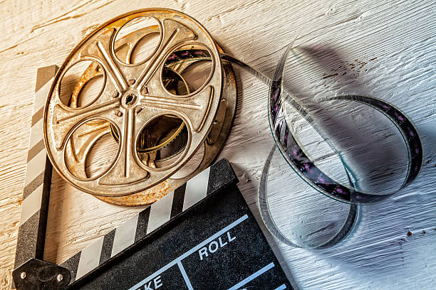 istock Film camera chalkboard and roll 481358322