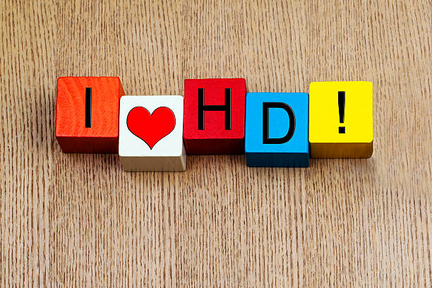 istock HD sign - I love HD, for high definition digital resolution. 481358606