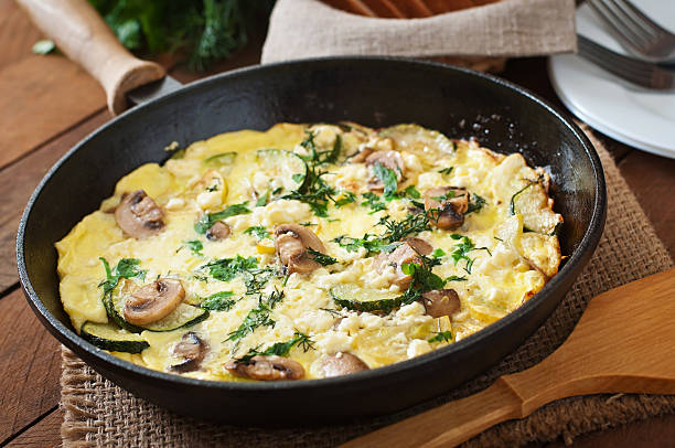 istock Frittata with mushrooms, zucchini and cheese 481358922