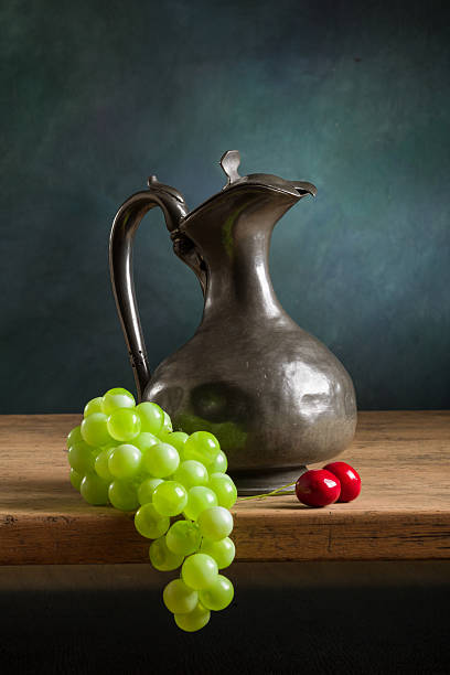 Classic still life with fruit stock photo