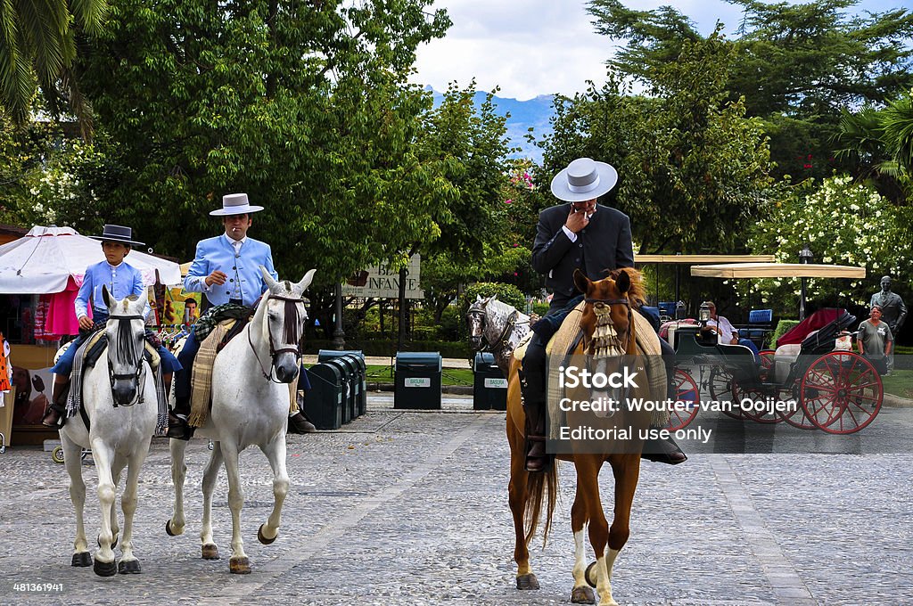 Traditional Doma Vaquera Riders In Ronda Stock Photo - Download Image Now -  Andalusia, Cultures, Domestic Animals - iStock